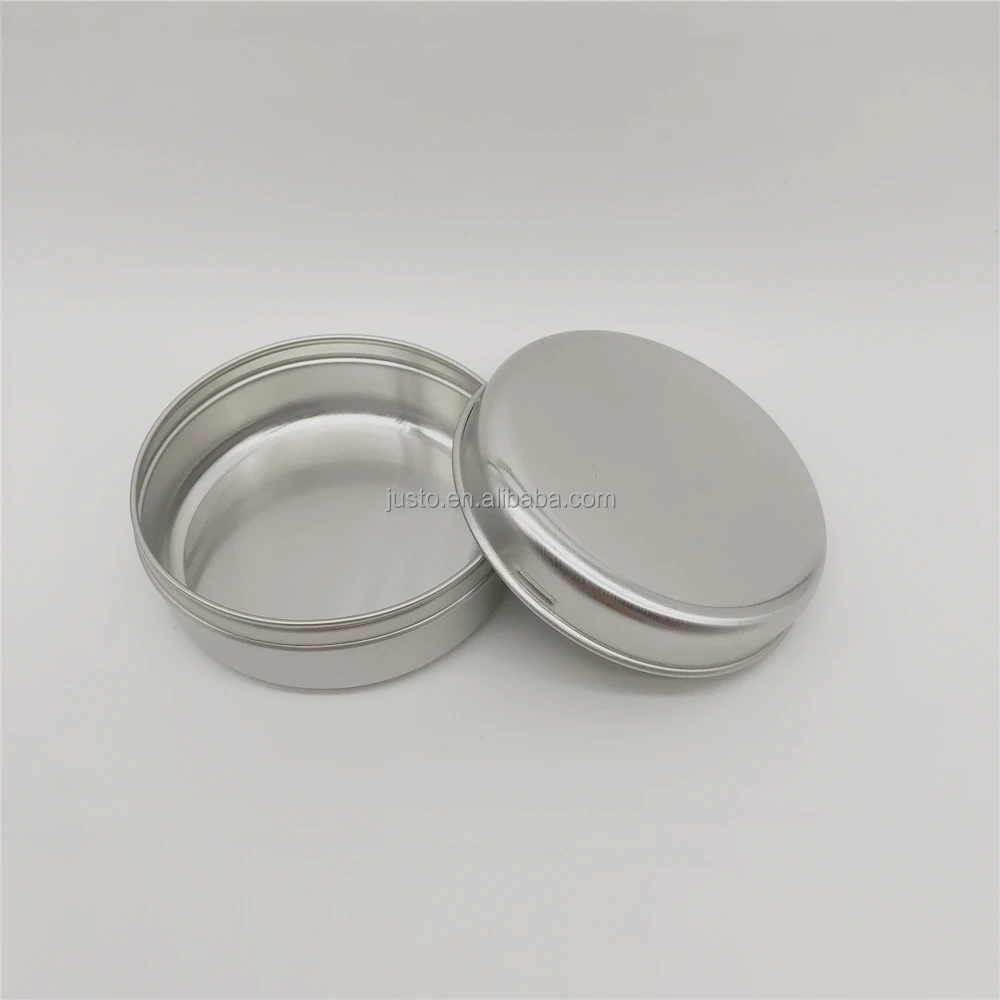 2 Oz 60ml Silver Round Aluminum Container Jar Pomade Cosmetic Cream ...