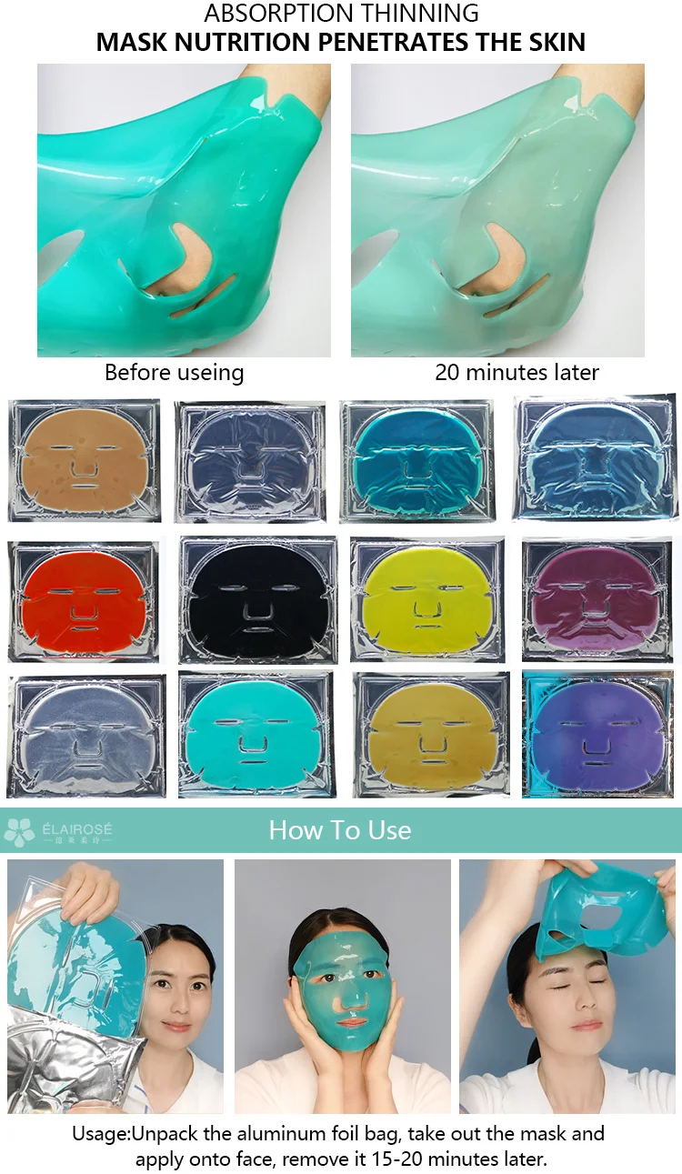 Vitamin C Anti Wrinkle Face Mask Green Tea Hydrating Beauty Spa Facial