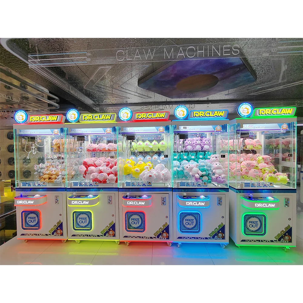 Toy Vending Claw Machine Street Amusement Custom Prizes Soft Toy Refill Claw Crane Machine Coin Operated Real Money Game Machine