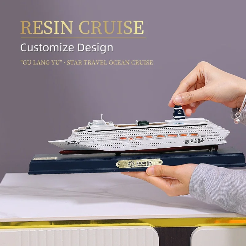 High Quality Custom 3D Wooden and Resin Model Boats Geometric Sailing Ship Spirit Ornaments Unique Resin Crafts