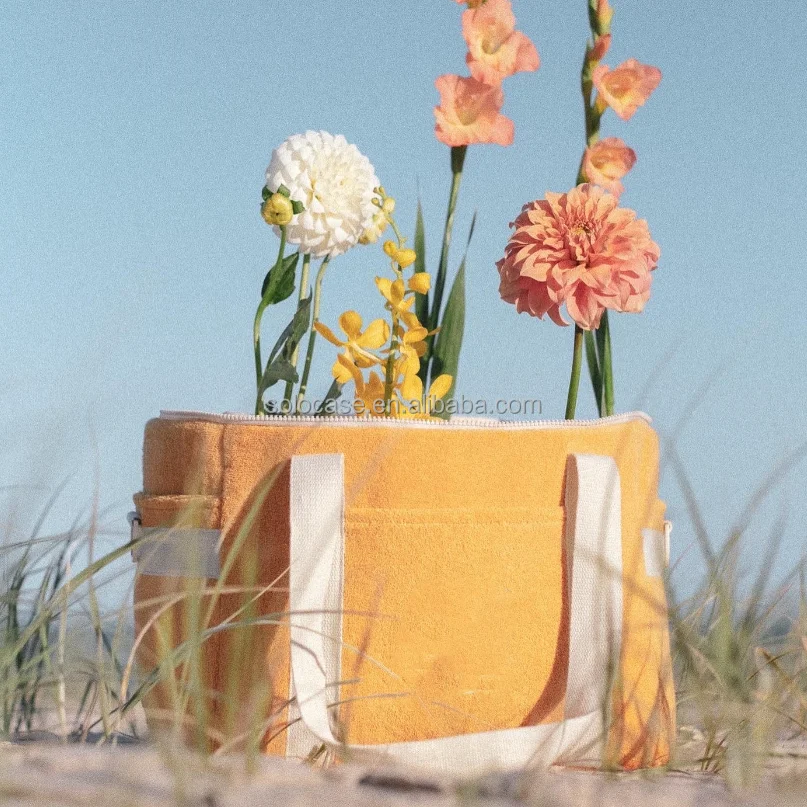 Terry Cloth Lunch Tote Bag