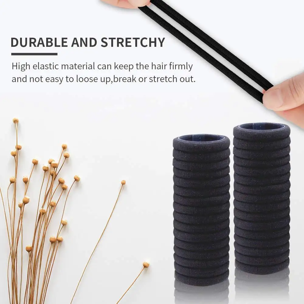 Factory Directly No Damage Ponytail Holder Black Hair Ties Seamless