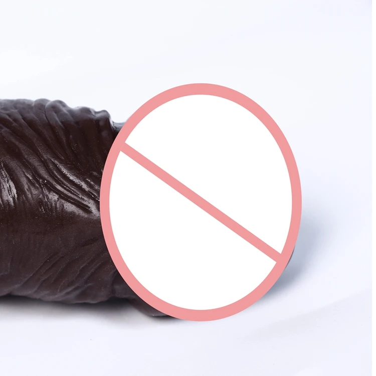 Sex Toy Insertable 7.87 Inch Artificial Africa Huge Big Huge Black Thrusting Dildo Xxl Realistic Silicone Penis for Woman