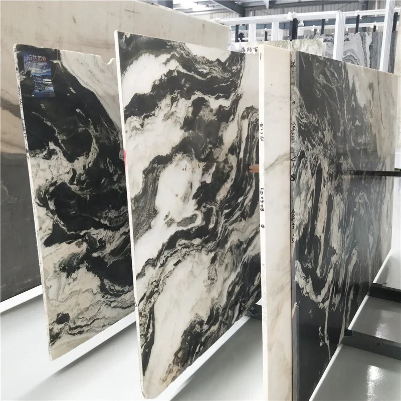 product wall background design landscape painting white black vein slab marble-5