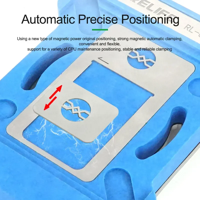 RELIFE RL-601 MA IP CPU Tin Planting Platform Set for iPhone A8-A16 Motherboard MTK EMMC Qualcomm HUAWEI CPU Welding Repair Tool