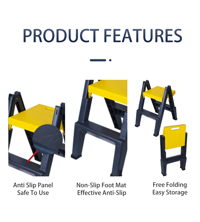 Multi Purpose Car Washing Stool Ladder High Low Stool Two Step Bench Household Three Step Thickened Step Ladder Folding Stool