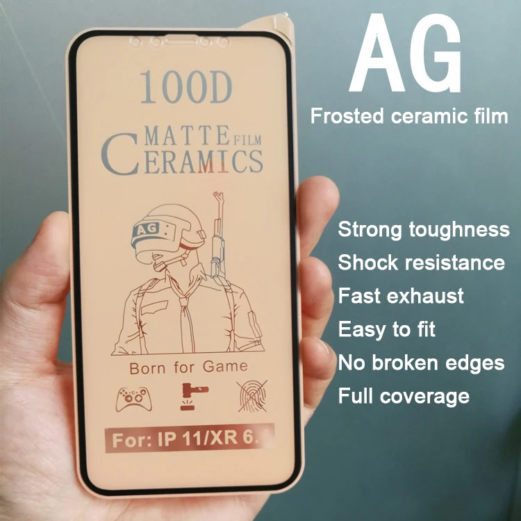 100D Matte Ceramic Screen Protector Full Screen Mobile Anti Broken 100D Ceramic Protective Films for iPhone 12  for Samsung A52