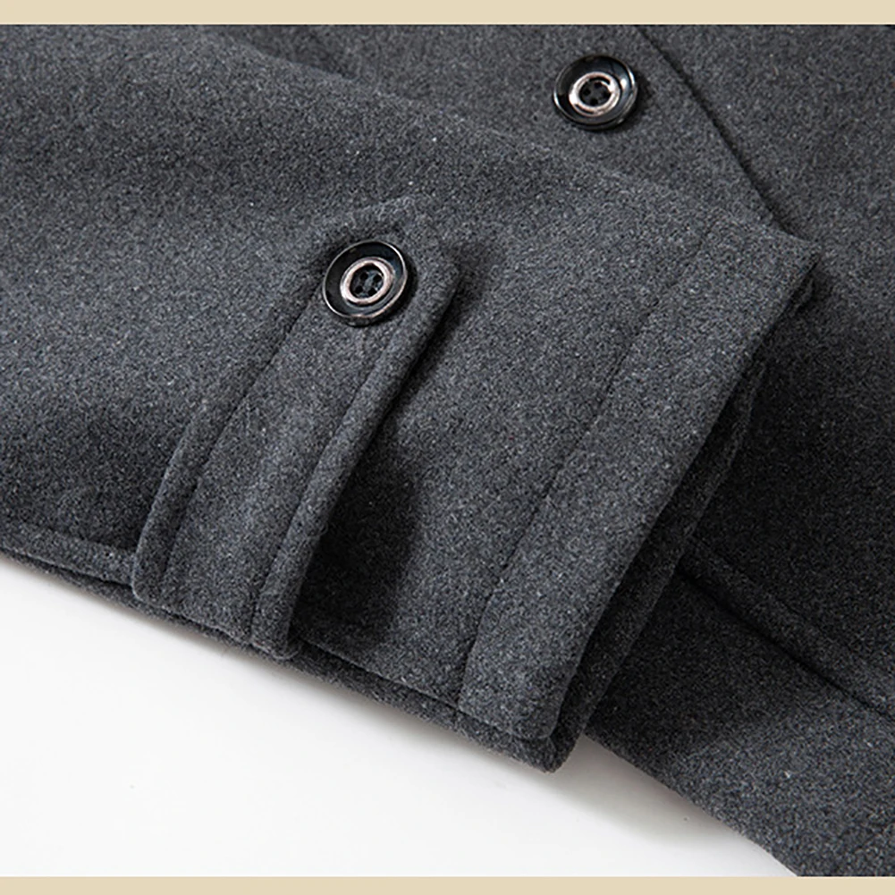 Long Coat For Men Woolen Winter Jacket With Double Collar Warm_voghion.com