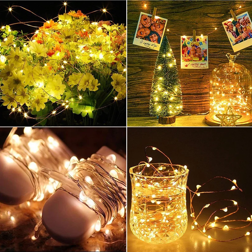 LED String Lights 1M 2M 3M 5M Fairy Garland Light Chain for Wedding Christmas Decoration Waterproof Garden Holiday Lighting