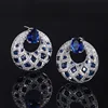 Platinum sapphire earrings