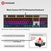 GK715 Black Mixed Backlight Red Switch 104 Keys ABS