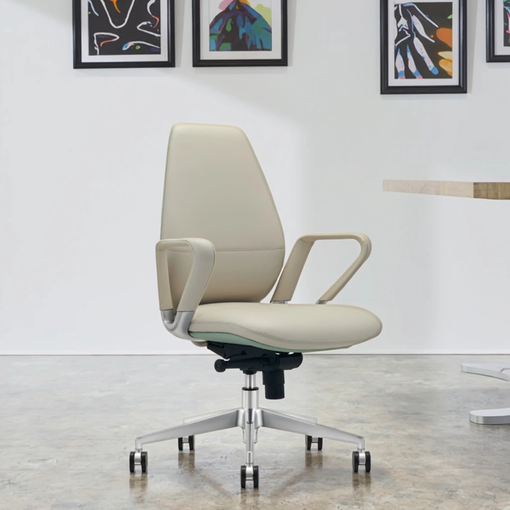 Modern Design Leather Ergonomic Executive Office Chair with Adjustable Height 2