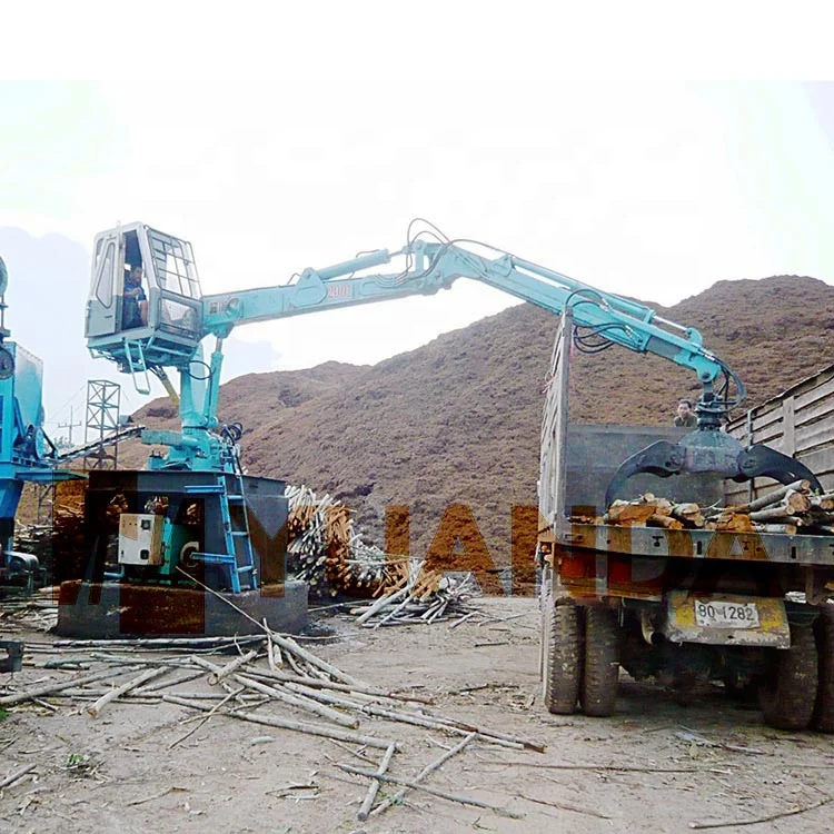 Fixed Stationary Bulk Material Handling Excavator Grapple Grabber Crane Metal Scrap Recycling Balance Equilibrium Crane