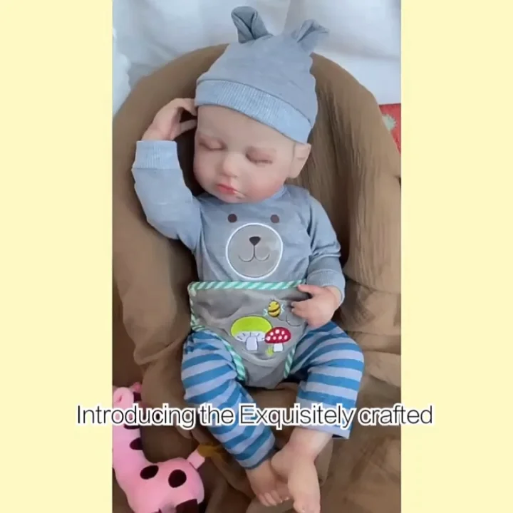 New Realistic Reborn Dolls 18 Inch Silicon Full Body Soft Silicone Baby  Doll Clothes Boys for Adoption Toy