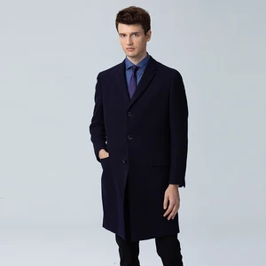 Wholesale High Quality Casual Plus Size Fall 100% Wool Long Coats for Men