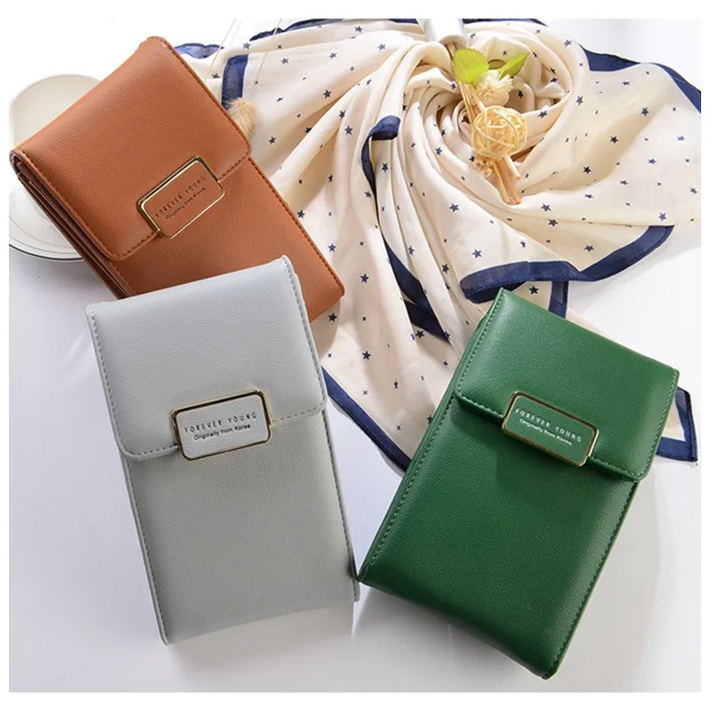 Wholesale OEM Low MOQ Elegant Fashion Ladies Mobile Phone Bag With Custom Mini Small Size PU Women's Shoulder Bag