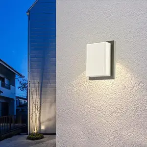 Resin Bulkhead Outdoor Wall Lamp IP65 Waterproof LED Exterior Lights for House Exterior Patio Porch Balcony Decoration