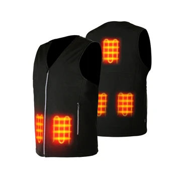 OEM Manufacturer Winter Unisex Men Usb Rechargeable Electric Heated Vest 5 ZoneWarming Thermal