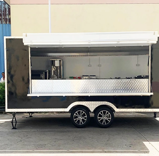 Customized Outdoor Commercial Mobile Fast Coffee Trailer Belgium Standard Container Houses for Food