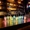 Colorful Cocktail glass shape