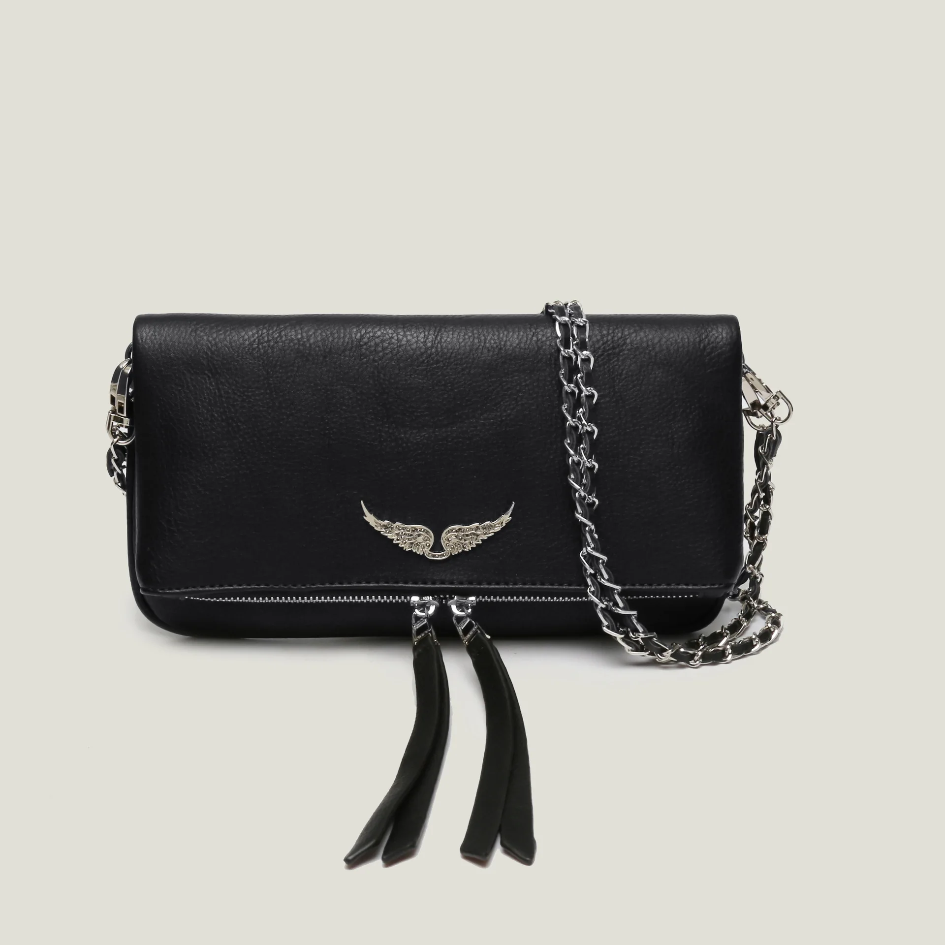 Spain Silver Wing Designer Chain Shoulder Bag for Women