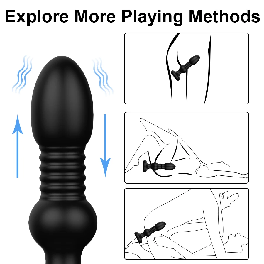 Prostate Massager Anal Plug 3 Thrusting Speed Butt Plug Masturbator for Man Dildo Vibrator Sex Toys for Woman Xxxxx Xxxxx Video