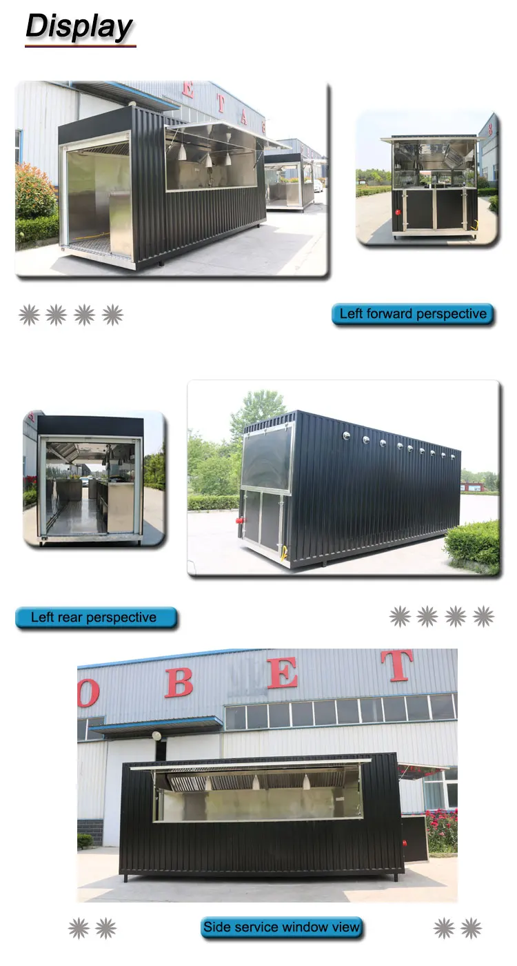 20ft 40ft Folding Container Coffee Shop Restaurant Shipping Container