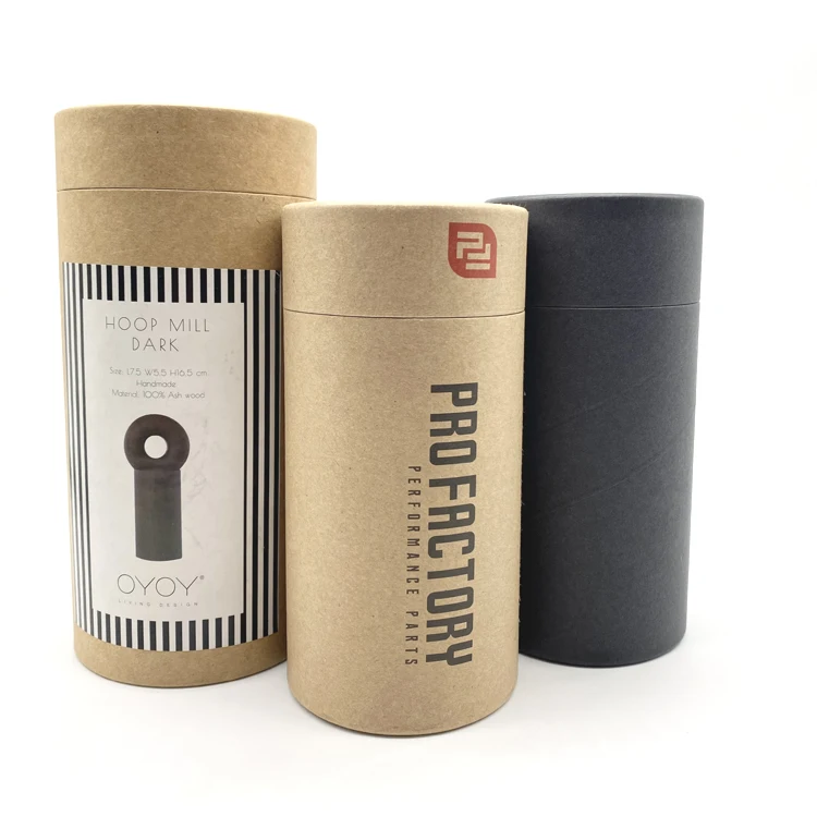Custom Logo Biodegradable Kraft Round Cylinder Paper Tube Compostable Underwear Tube Packaging Underwear Cylinder Packaging Box