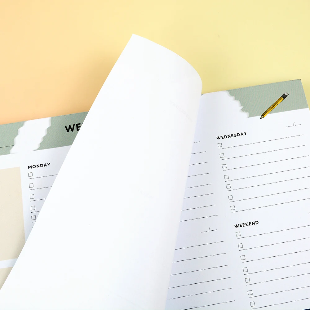 Notepad Custom Printed Weekly Daily to Do List 52 Tear Off Sheet School Stationery Planner Pad Notepad