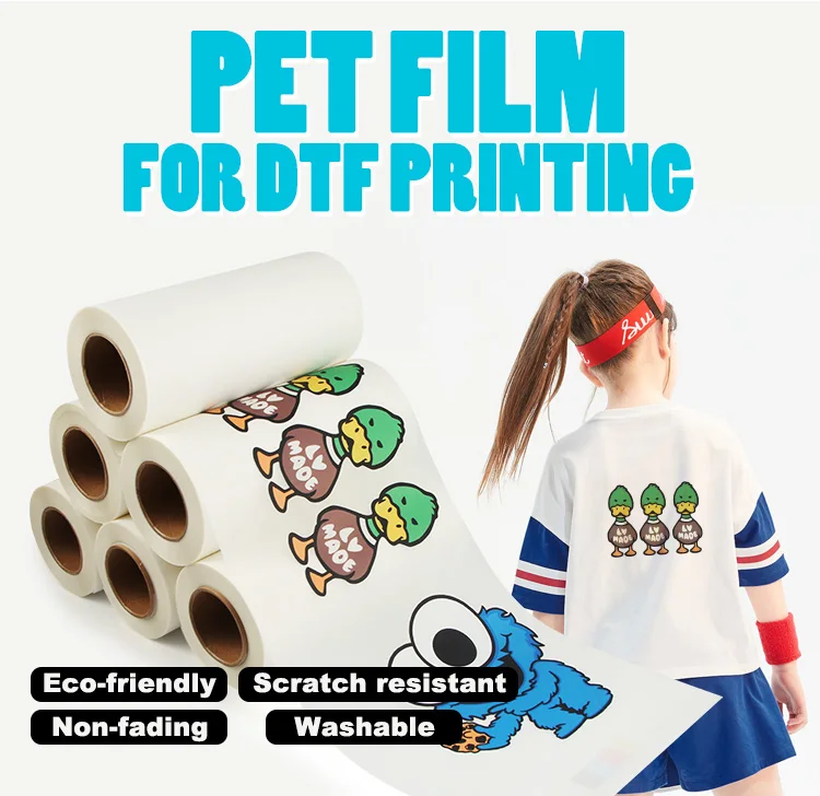 Dtf Film Heat Transfer Printing Pet Film Roll Cm Cold Peel Inkjet