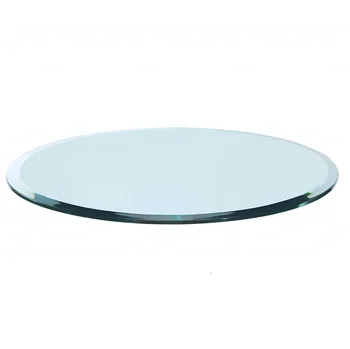 Popular 10mm extra white glass round tempered glass for coffee table top price