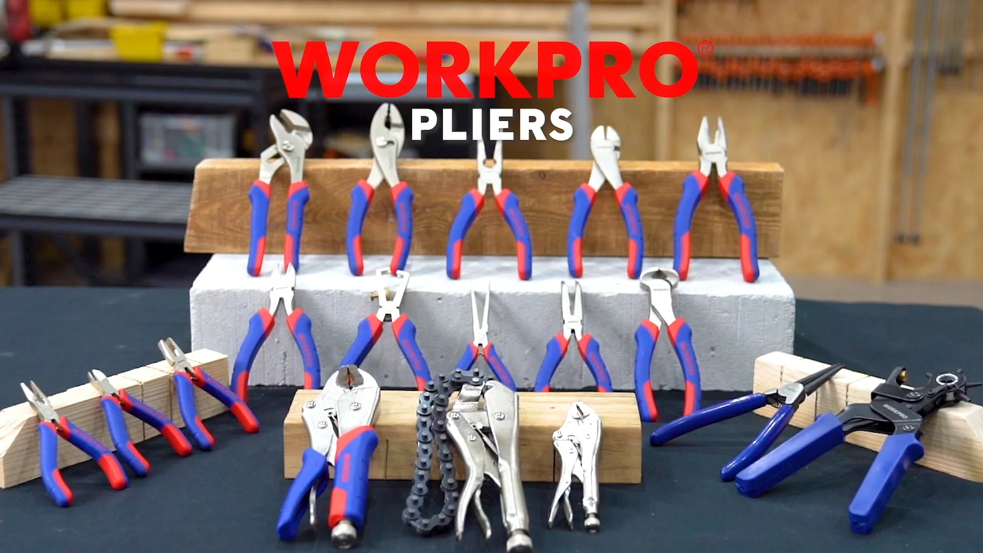 WORKPRO 5-Piece Pliers Set | Linesman Pliers, Cutters & More In Blue Storage Pouch 11 thumbnail image