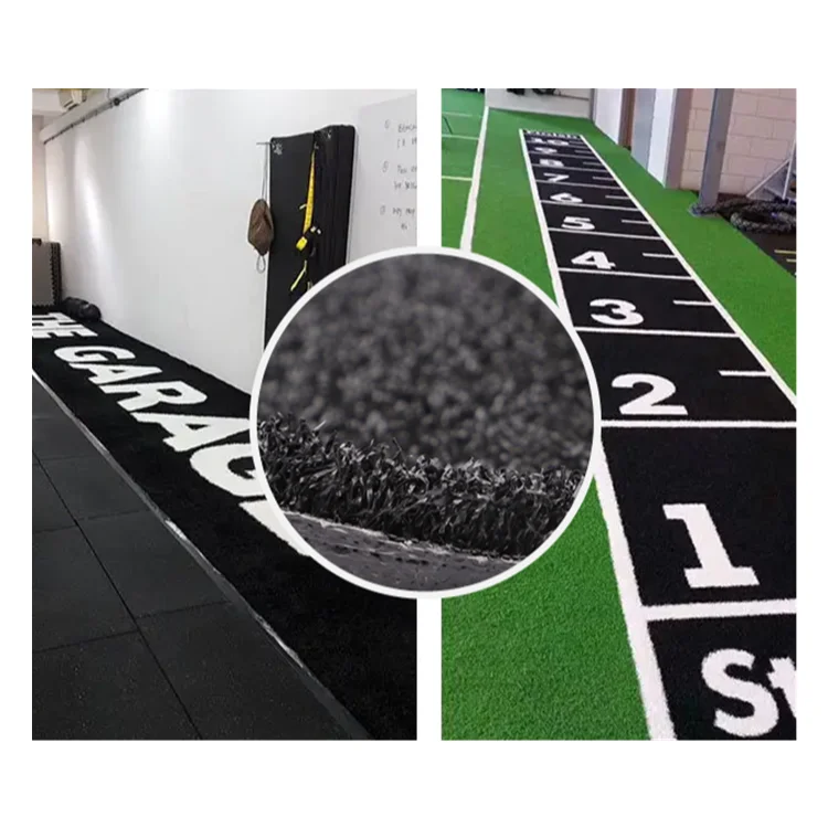 Gazon artificiel de conception de mode de couleur noire gazon artificiel revêtement de sol de sport gazon artificiel de gymnase