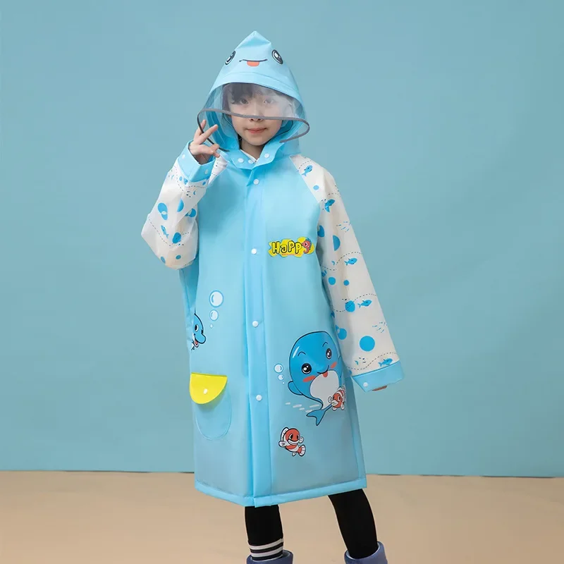 Fancy EVA Waterproof Rain Jacket for Kids Perfect for School