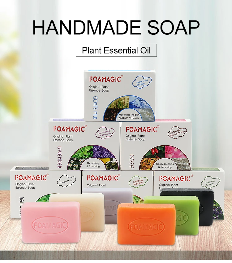 Organic Handmade Soap Essential Oil Bath Soaps Moisturizing Fruit Plant