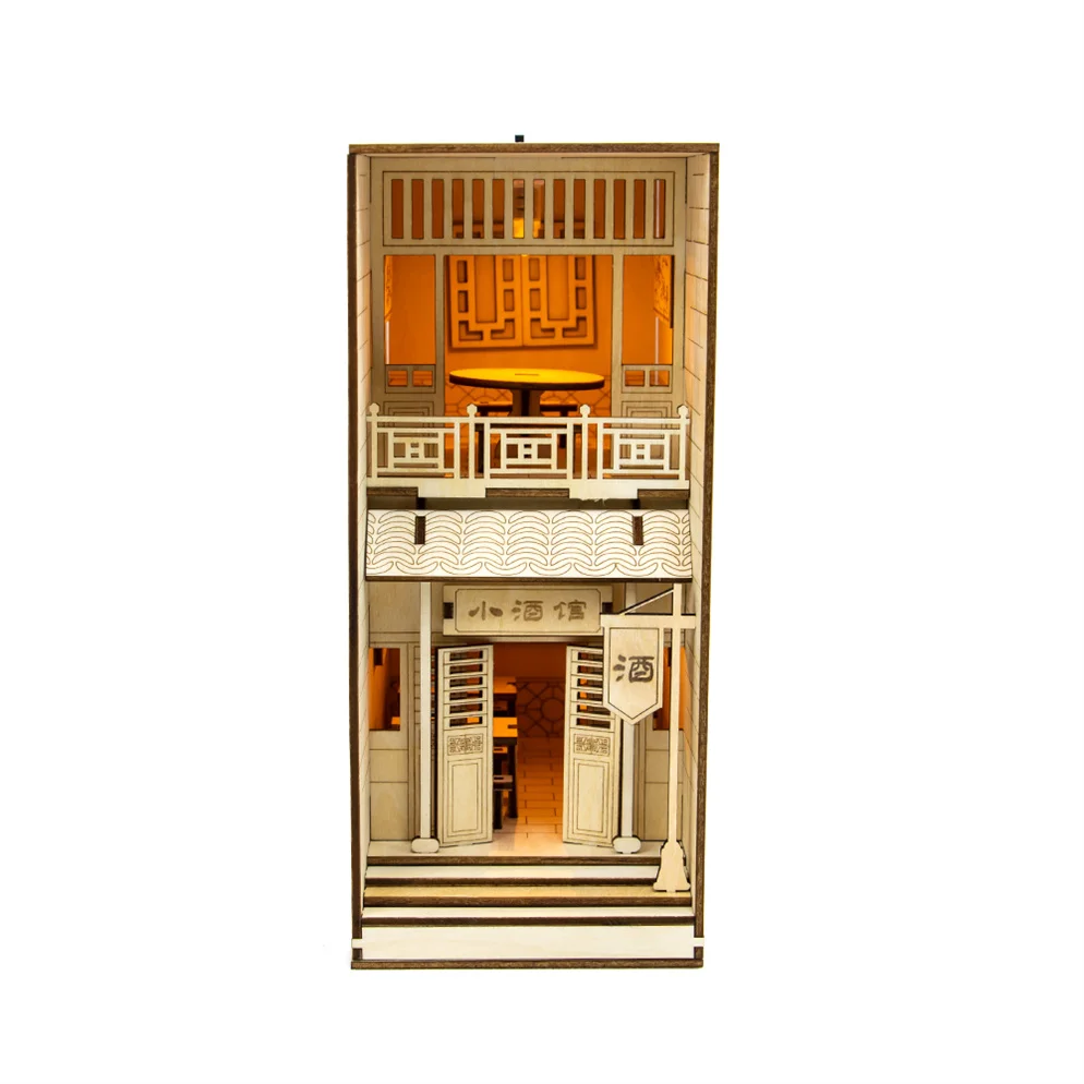 3D Wooden Puzzle Complete Book Nook Bookshelf Insert Bookshelf Decor Alley Book Nook Diy Kit