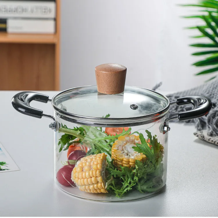 Buy Wholesale China High Borosilicate Clear Glass Pot Pyrex Cooking Pot  With Double Ear & Glass Pot at USD 5