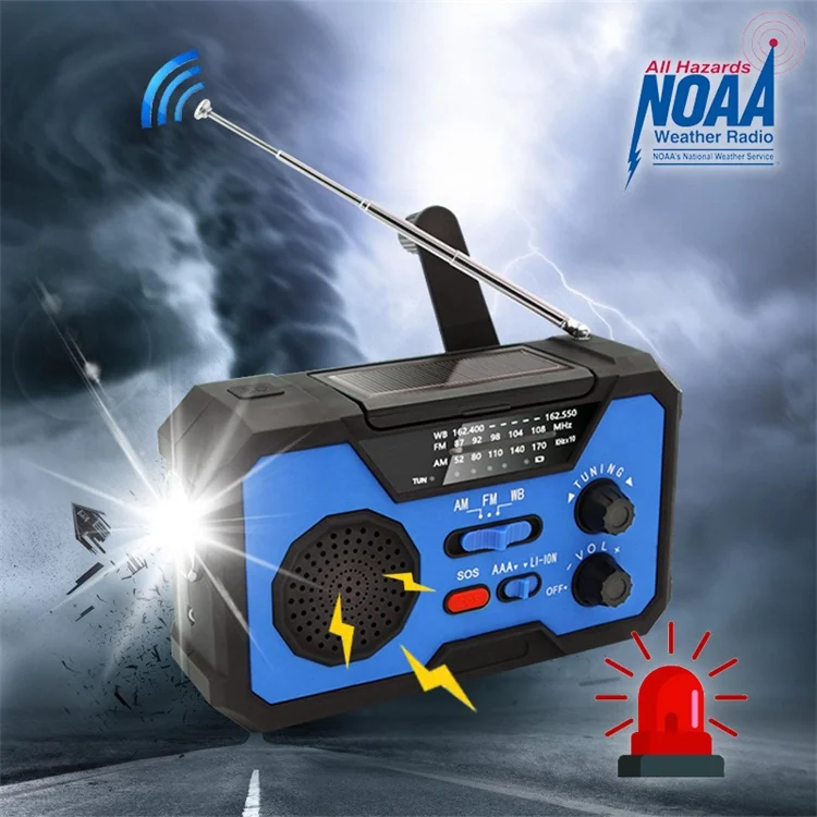 Dropshipping Portable Radio FM/MW/LW radio with speaker Emergency weather Multifunction Solar Powered Radio