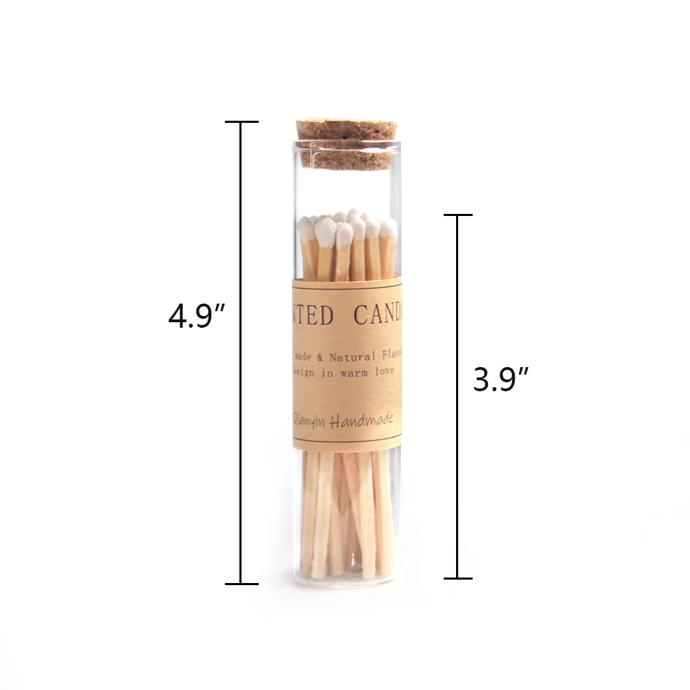 Luxury Home Decor Holder Wooden Candle Matches In Glass Jar Bottle ...