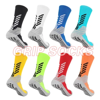 Adult Football Socks Mid-tube Soccer Socks Breathable Sports  Glue Socks