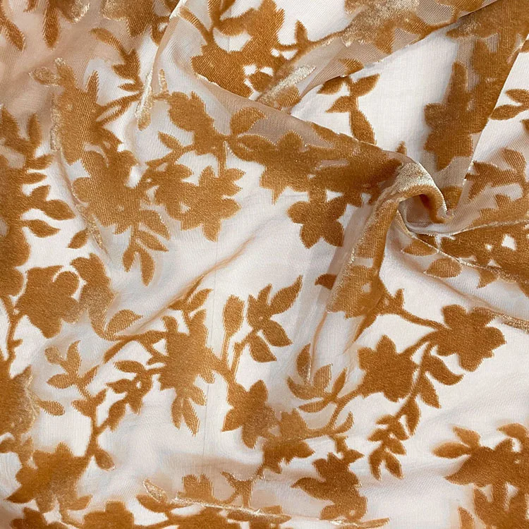 Искусственный бархатный жоржет фланелевая ткань с окантовкой сгоревшая бархатная для