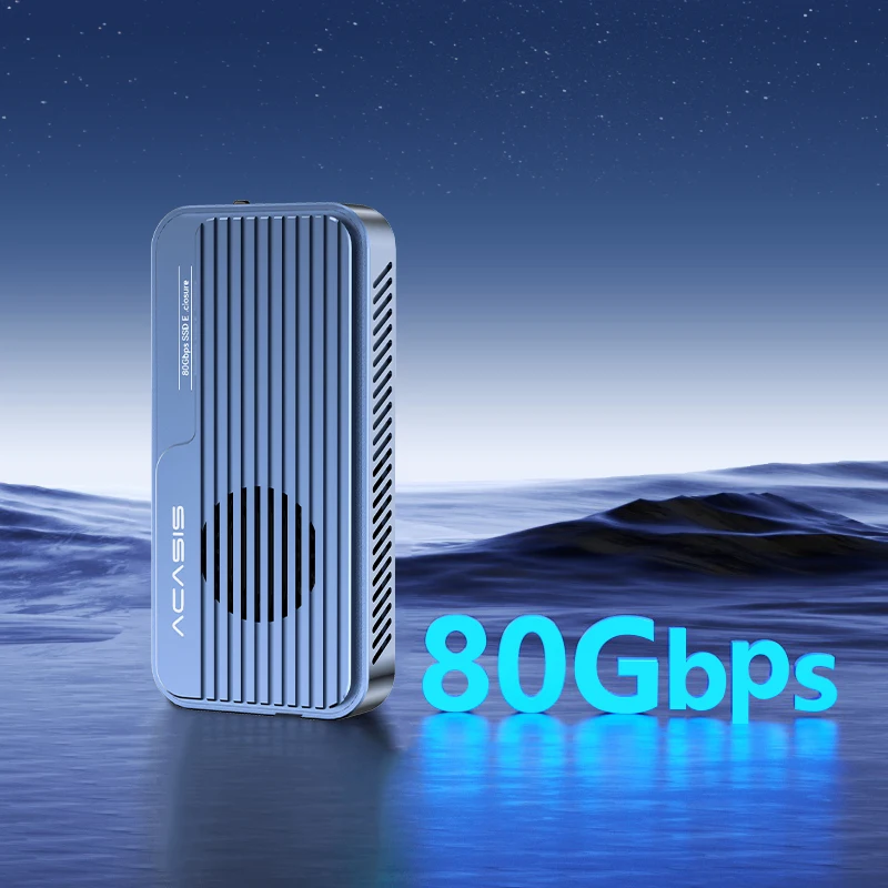 ACASIS 80Gbps M.2 NVMe SSD 外付けケース シルバー ACASIS 80Gbps M.2 SSD 外付けケース TBU501Pro Thunderbolt5/USB4 v2.0