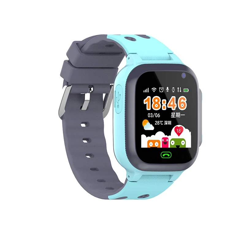 Reloj inteligente con llamadas para niños y niñas, pulsera con tarjeta SIM, rastreador de ubicación, reloj inteligente SOS resistente al agua para niños y niñas_voghion.com
