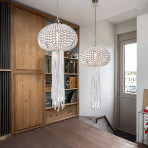 Luxury Jellyfish Chandelier Light Modern Design Duplex Hollow Stairwell Crystal for Hotel and Clothing Store Decorative Lights