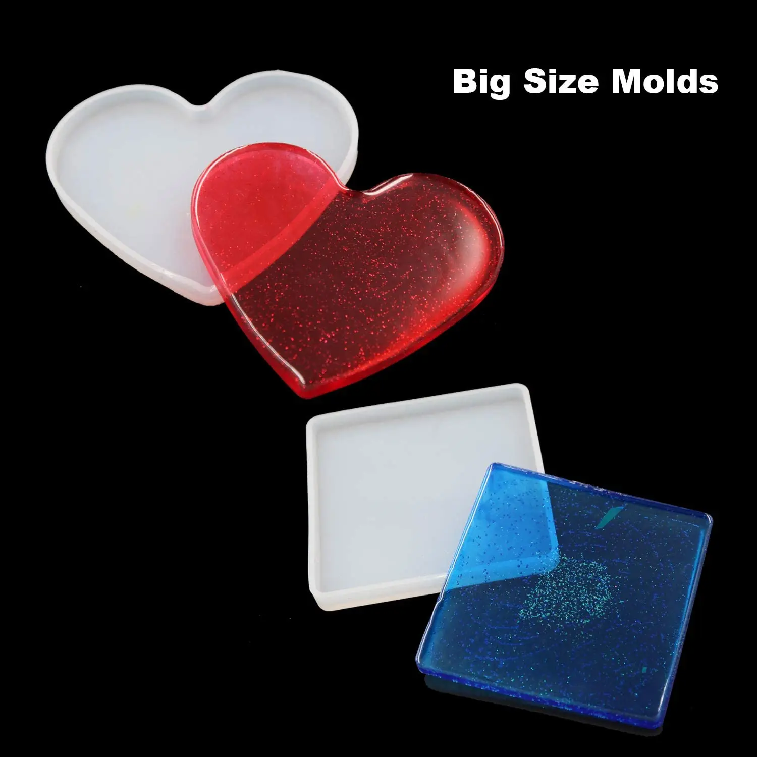 18Pcs Silicone Resin Molds DIY Big Resin Casting Molds Kit Include 7 Styles  Coaster Resin Molds Square Round Ellipse Rectangle - Buy 18Pcs Silicone  Resin Molds DIY Big Resin Casting Molds Kit