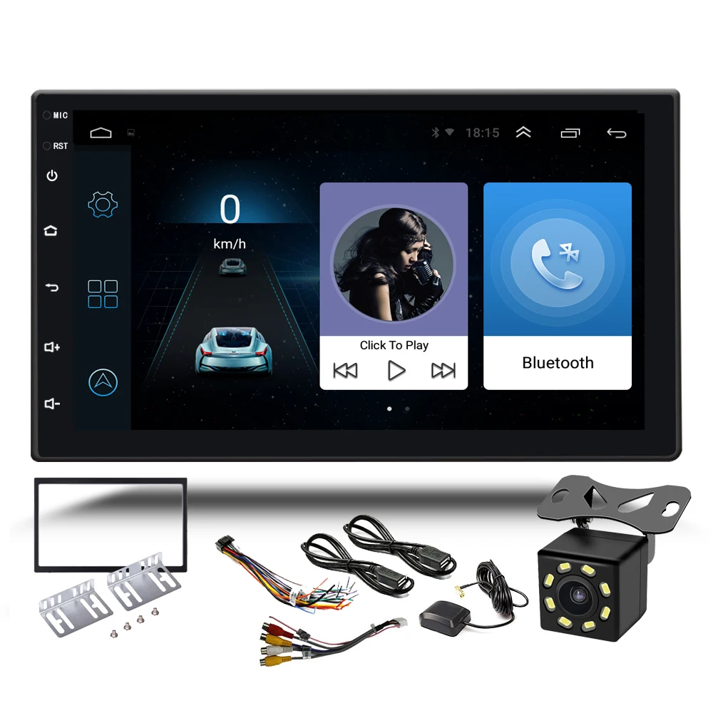 Universal Android Car Radio 2 Din 7inch GPS Navigation Stereo Radio Autoradio Car Multimedia Player With Rear Review Camera