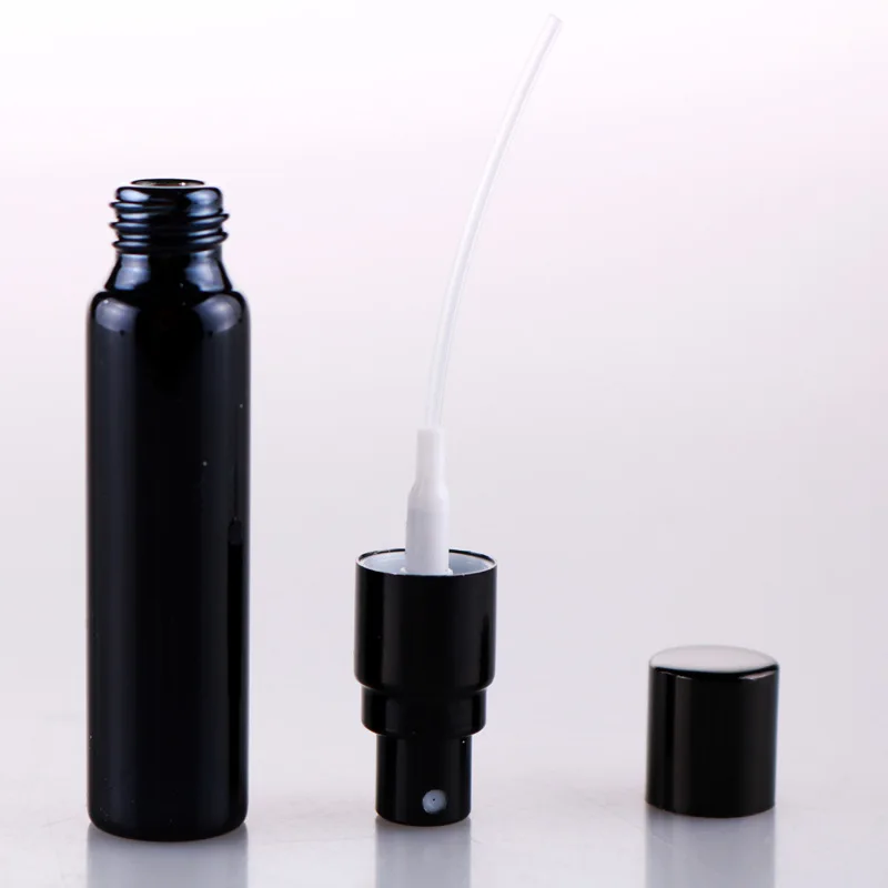  Customize logo 5ml Mini Electroplated UV Empty Glass Perfume Dispenser Spray Bottle with Half Cap