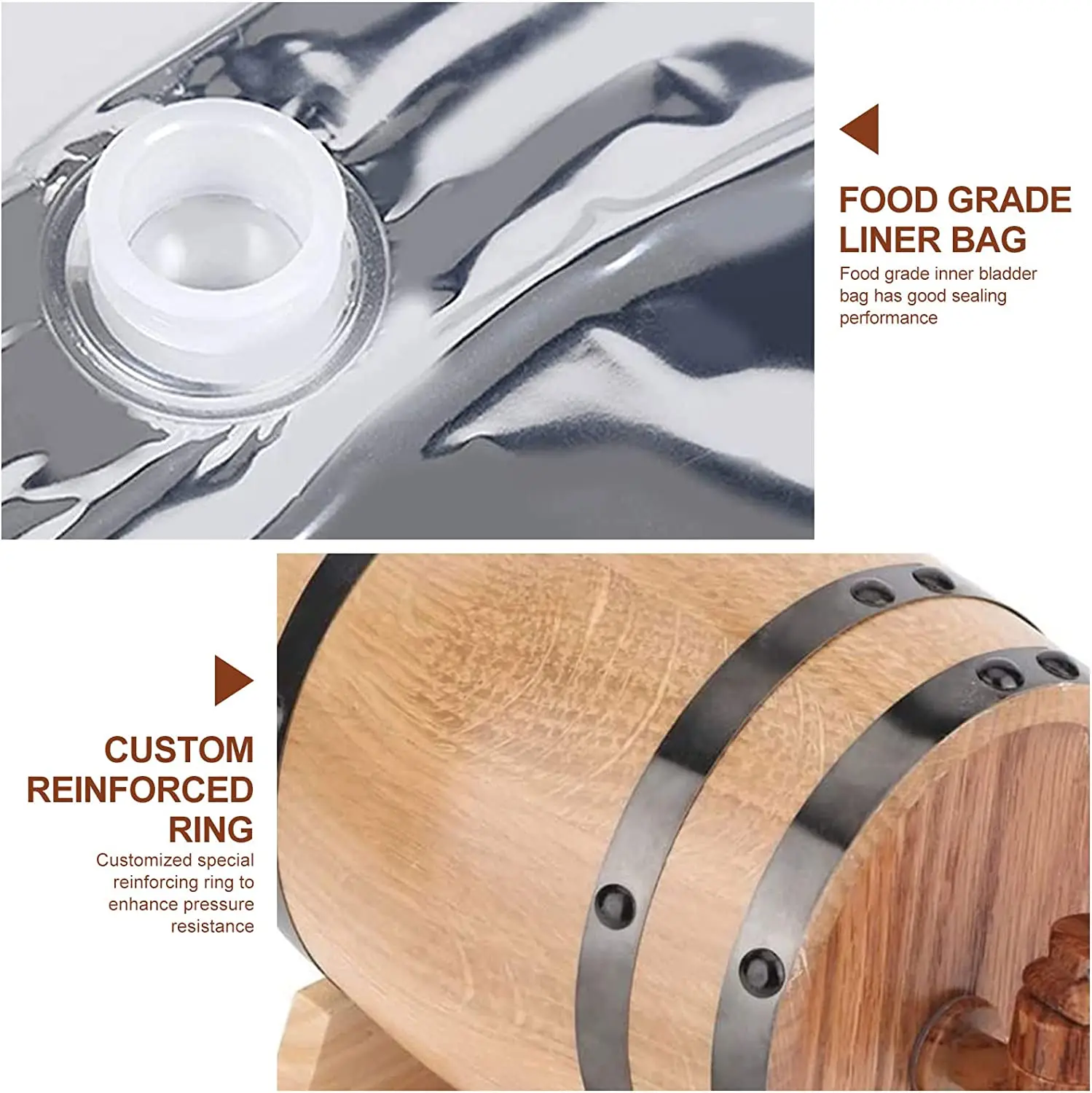 Handmade Oak Aging Bucket with Bracket Plug and Leading Family Parties ...