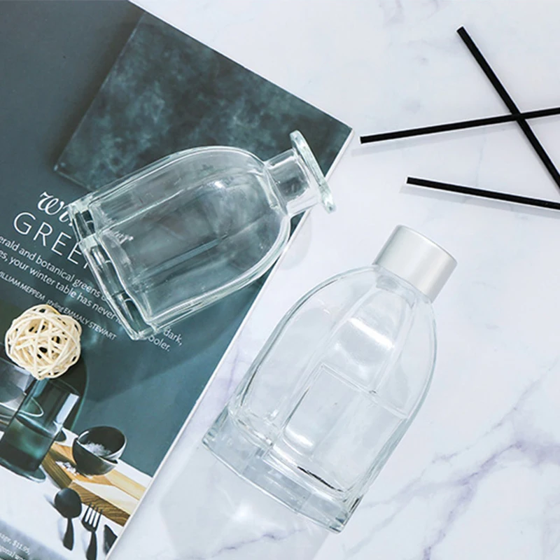 150ml High Quality Unique Transparent Round Empty Glass Reed Diffuser Bottle