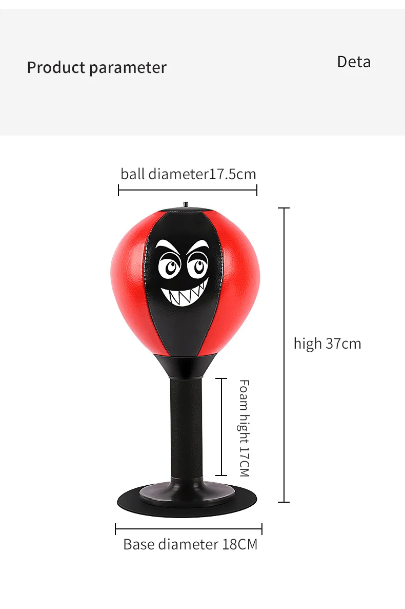 Factory Outlet Soft Pu Leather Stress Buster Desk Punching Bag